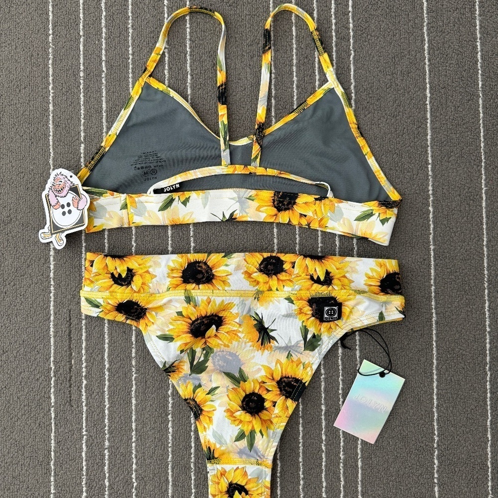 Jolyn - Bikini Set, Size Medium, Sunflower Print, Brand New with Tags - Picture 2 of 2